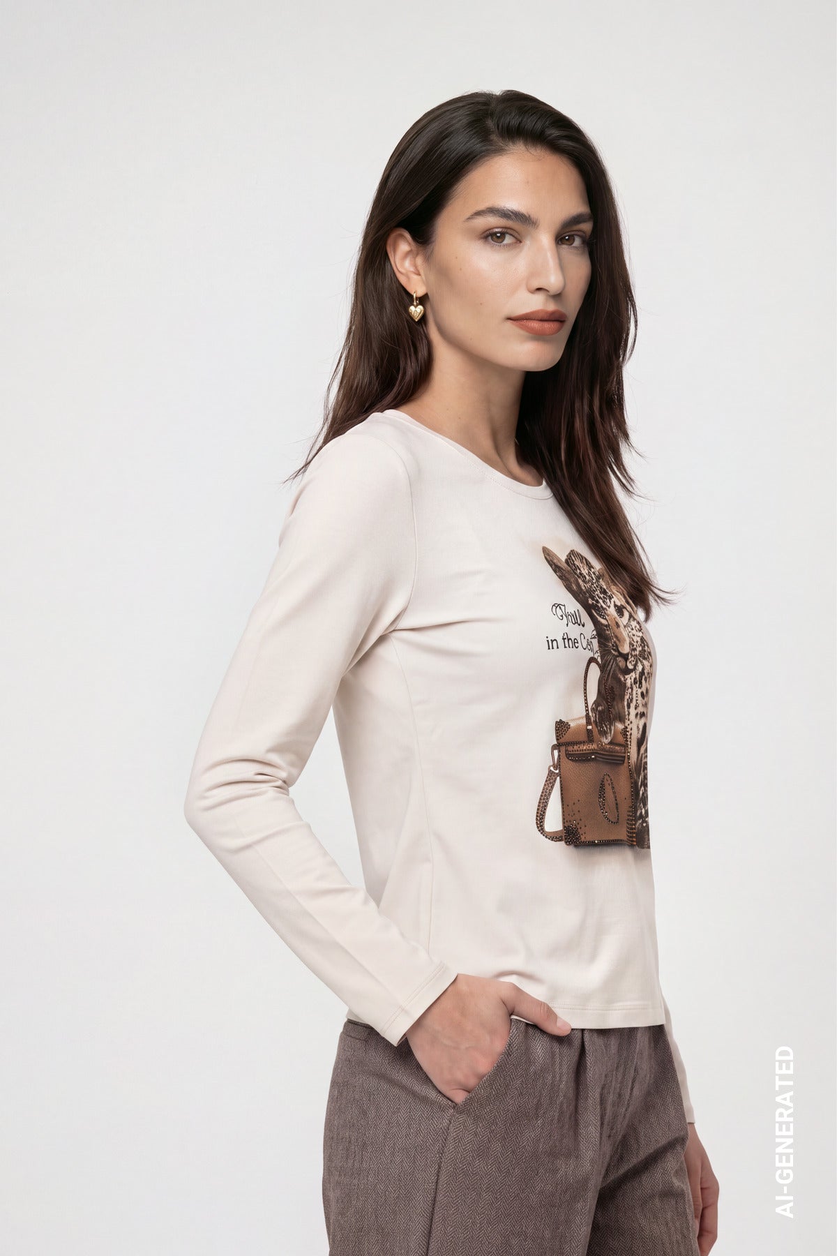 Monari T-Shirt Warm Beige 810432