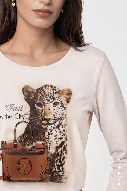 Monari T-Shirt Warm Beige 810432