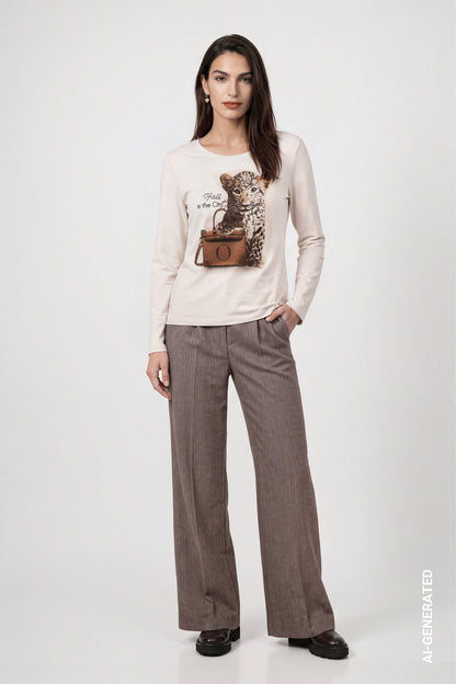 Monari T-Shirt Warm Beige 810432