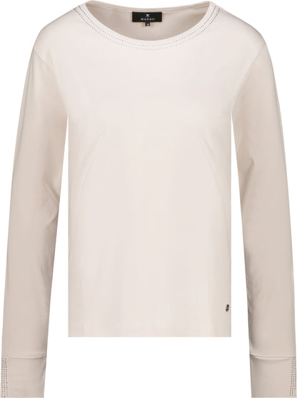Monari Top Rhinestone Detail Beige 810532