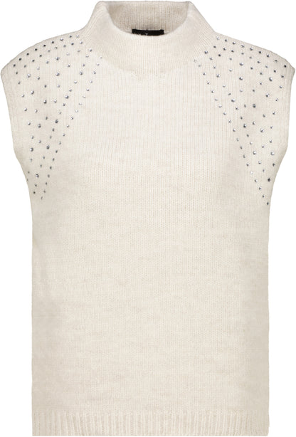 Monari Knitted Vest Warm Beige 810352