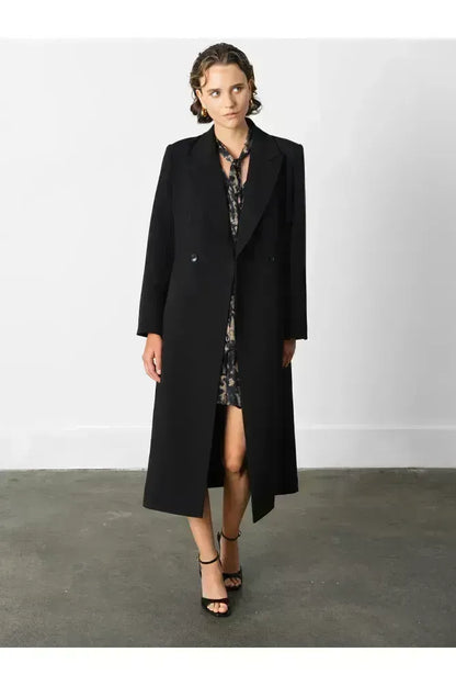 French Connection Black Azra Twill Structured Coat