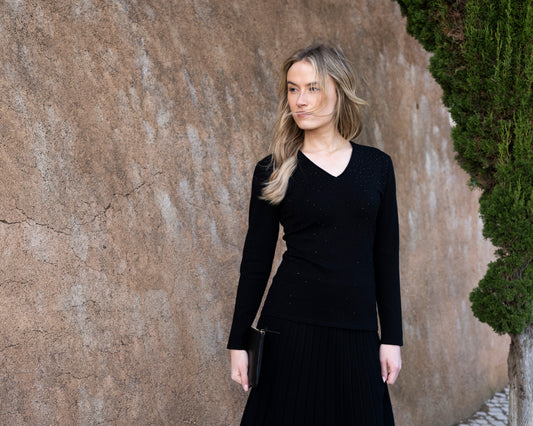 Marble Sweater 7119 Black