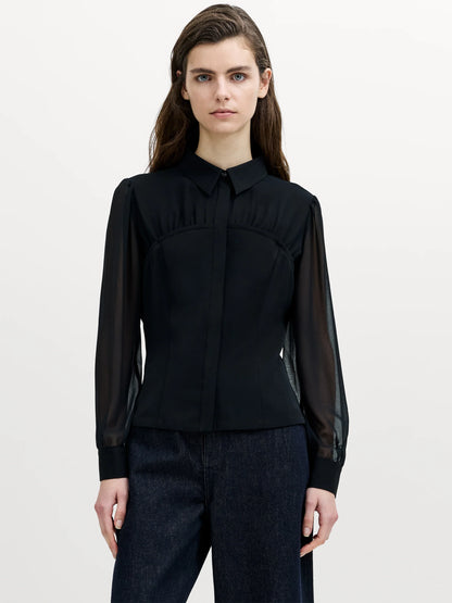 French Connection Arezzo Corset Shirt Black