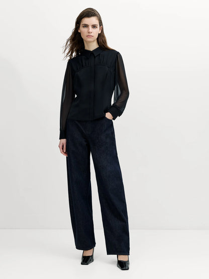 French Connection Arezzo Corset Shirt Black