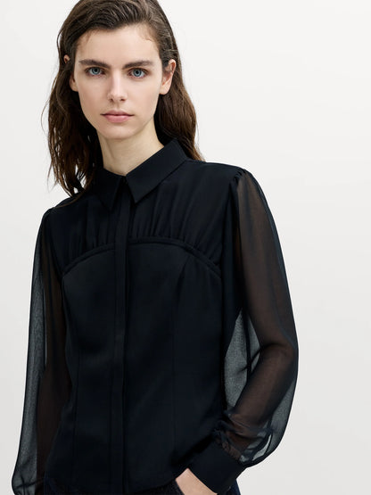 French Connection Arezzo Corset Shirt Black