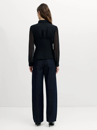 French Connection Arezzo Corset Shirt Black
