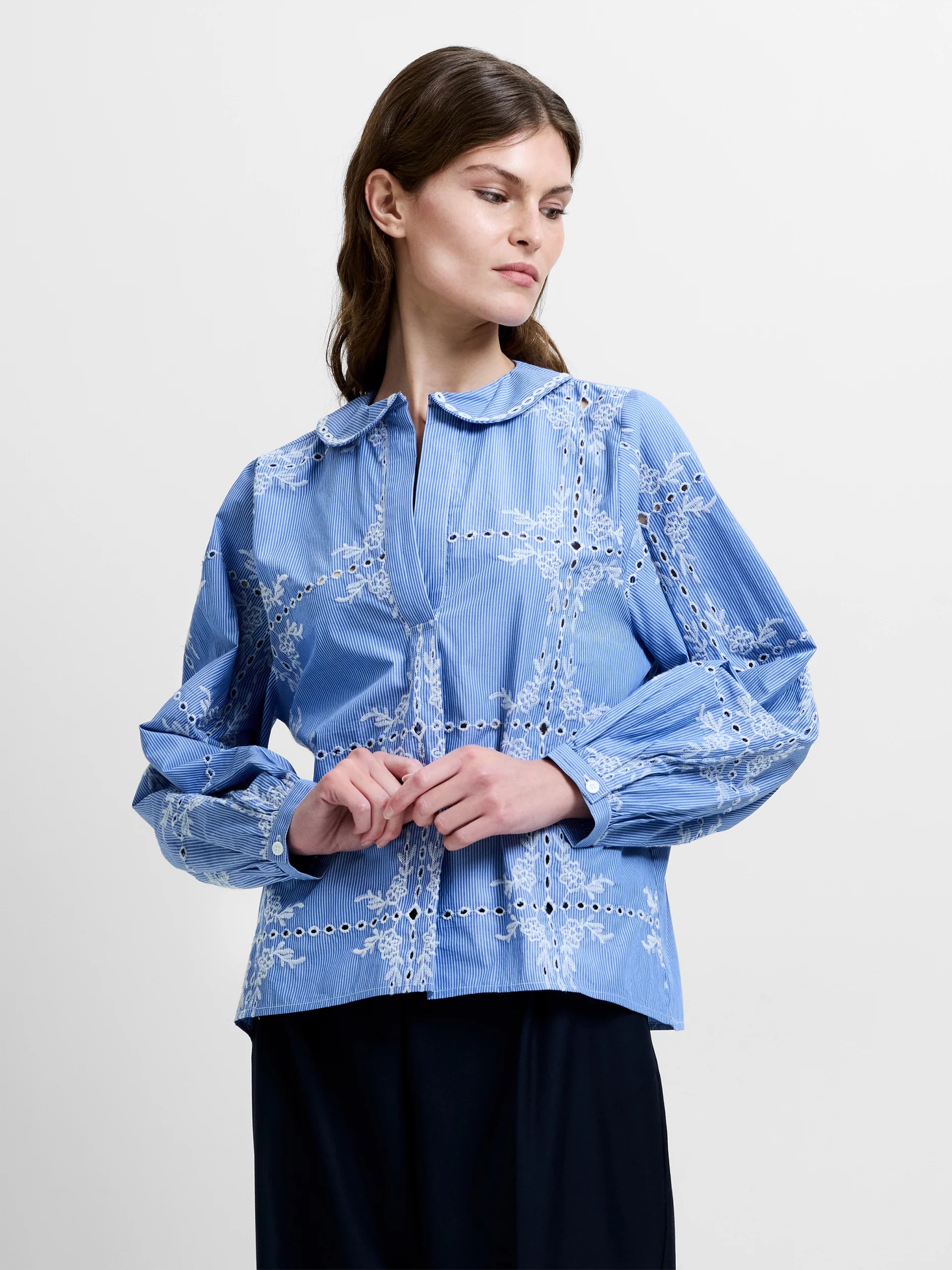 French Connection Grayson Embroidered Top