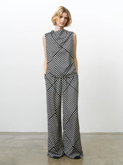 French Connection Striped Damasco Top