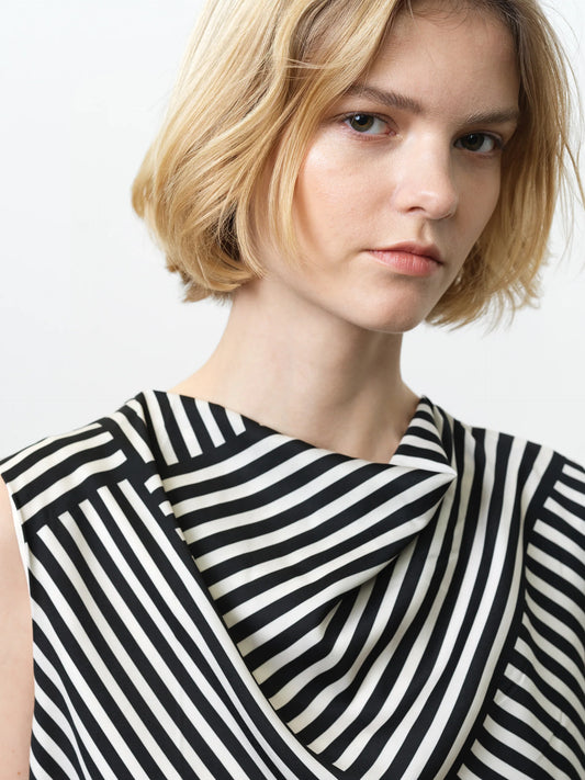 French Connection Striped Damasco Top