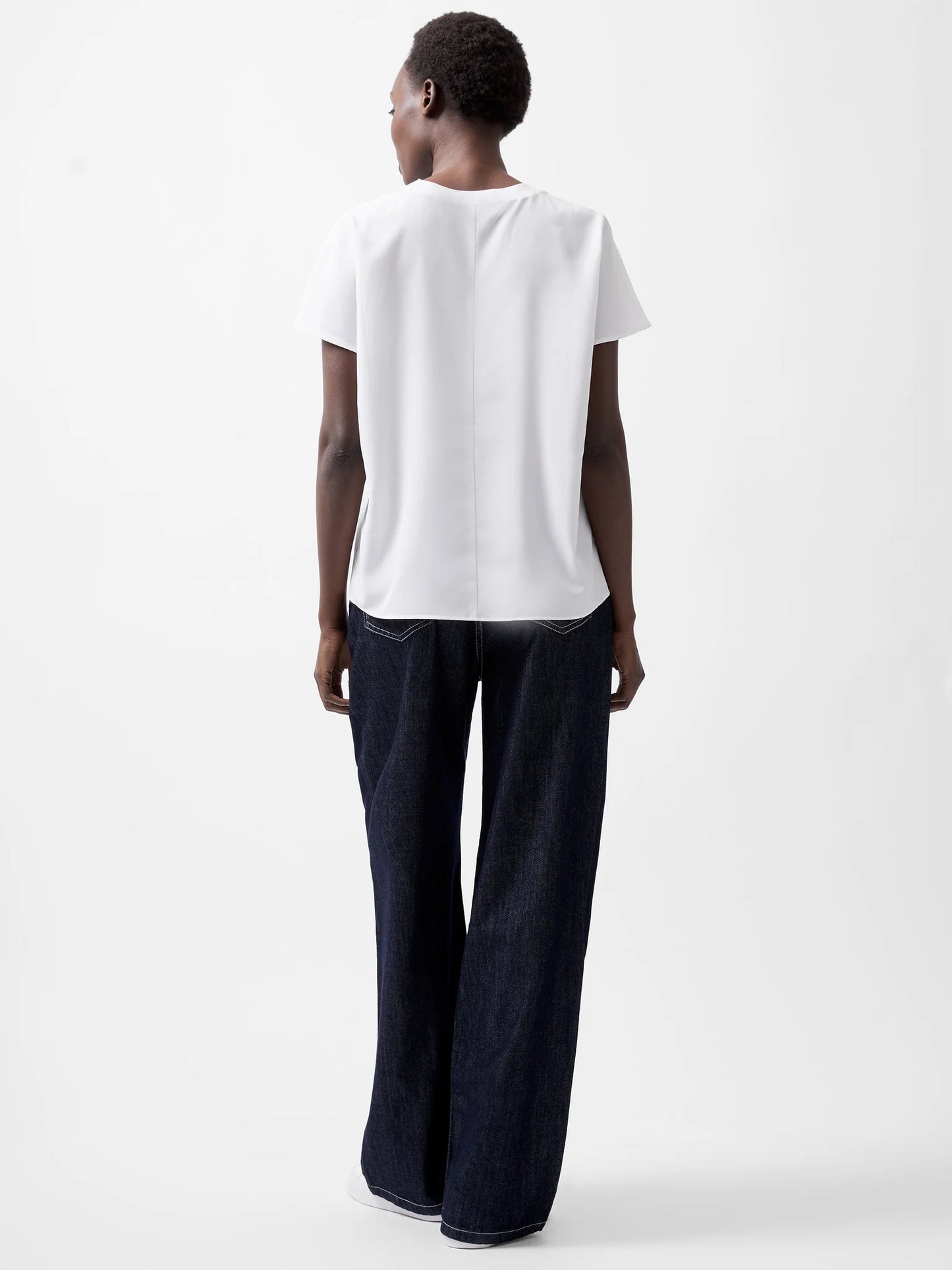 French Connection Drop Shoulder C-Neck Winter White