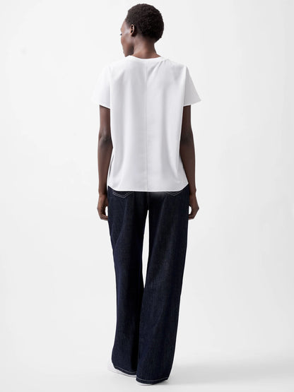 French Connection Drop Shoulder C-Neck Winter White