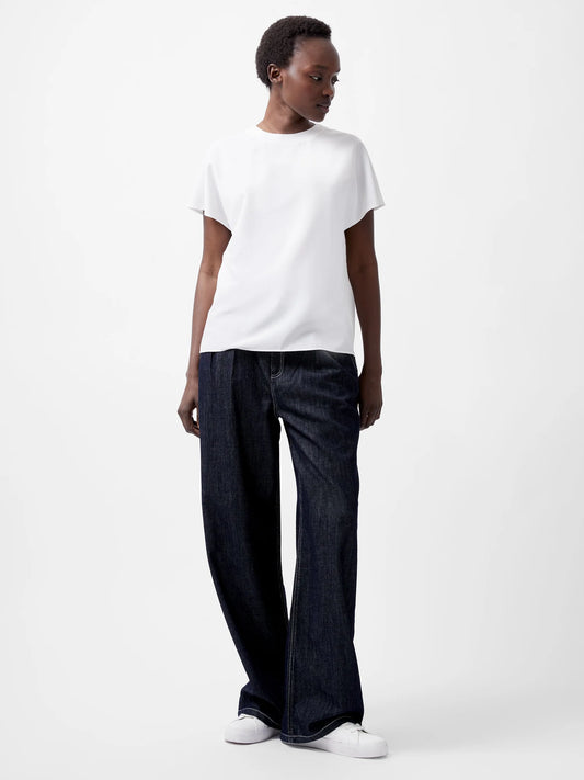 French Connection Drop Shoulder C-Neck Winter White