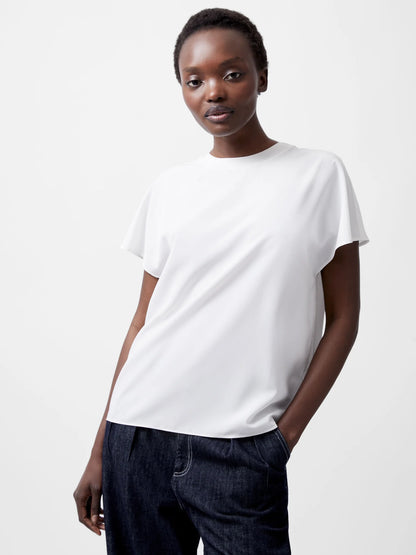French Connection Drop Shoulder C-Neck Winter White