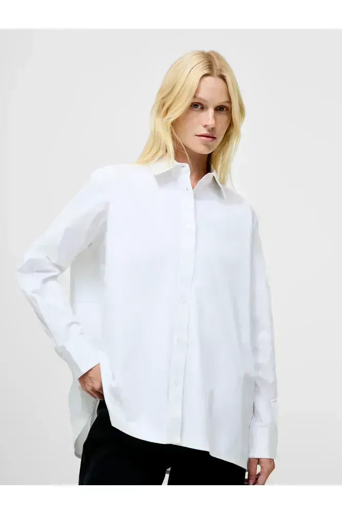 French Connection White Back Slit Shirt