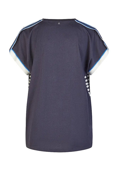 Marc Aurel Print Blouse Blue