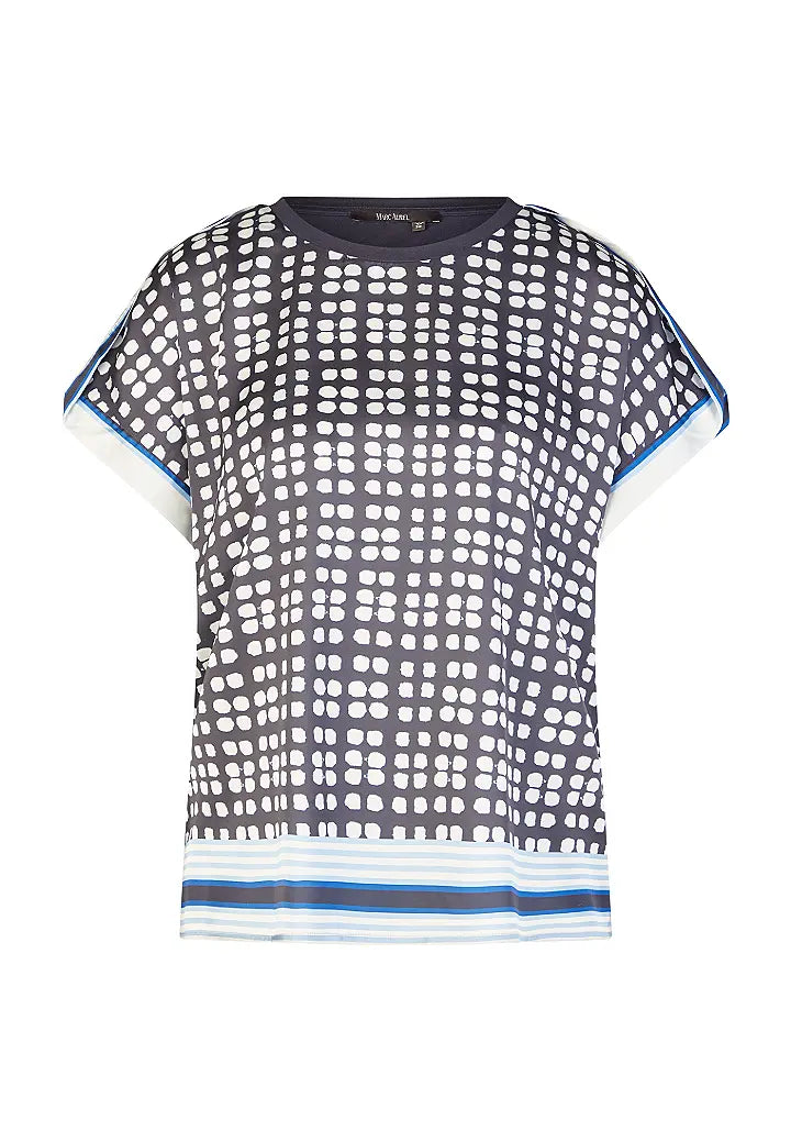 Marc Aurel Print Blouse Blue