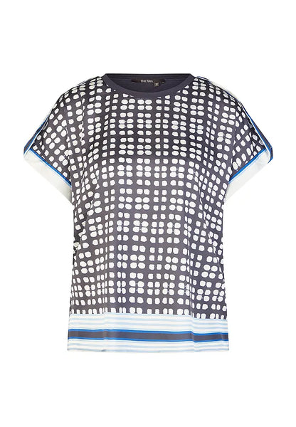 Marc Aurel Print Blouse Blue