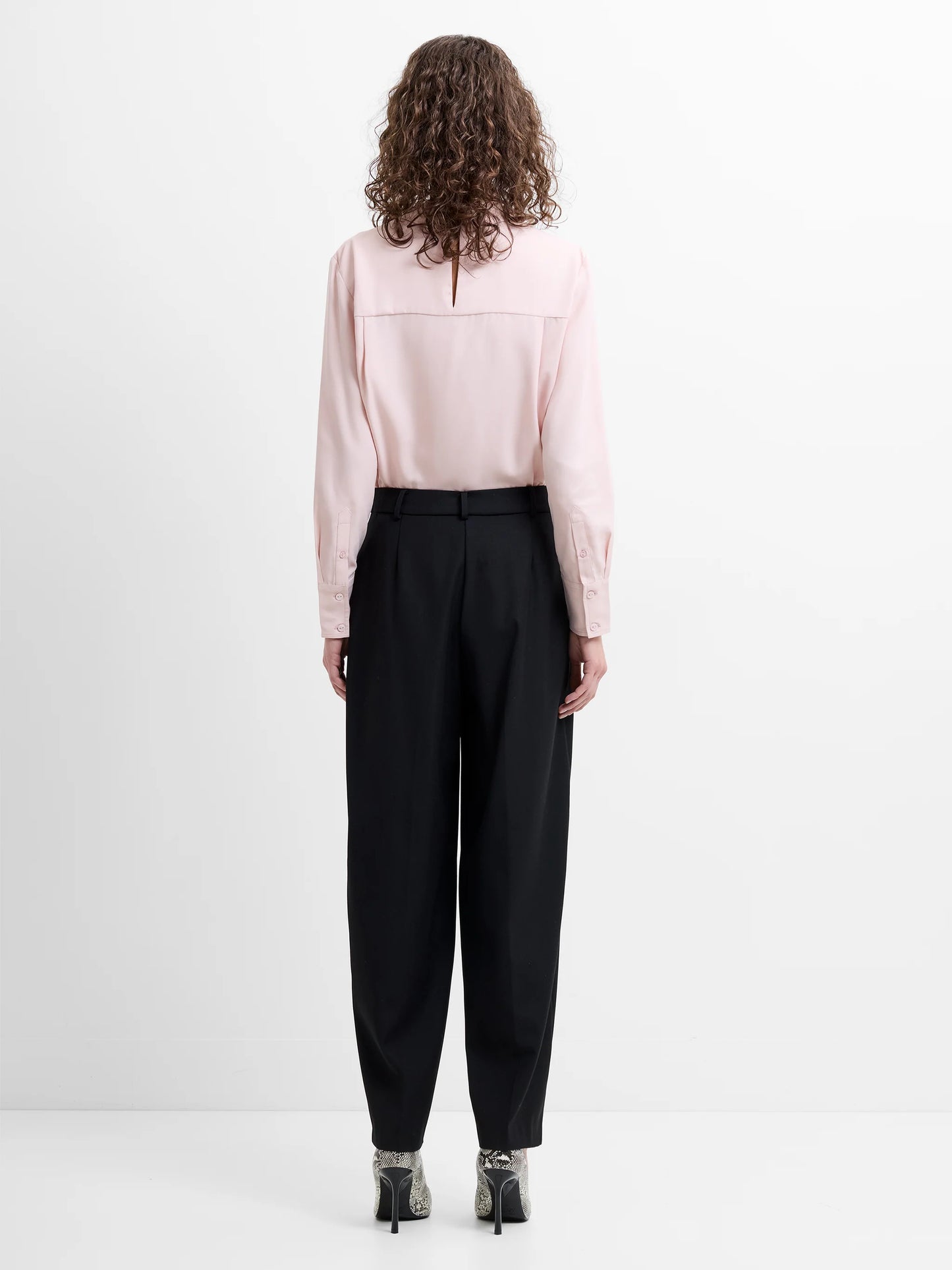 French Connection Netta Barrel Leg Trousers Navy
