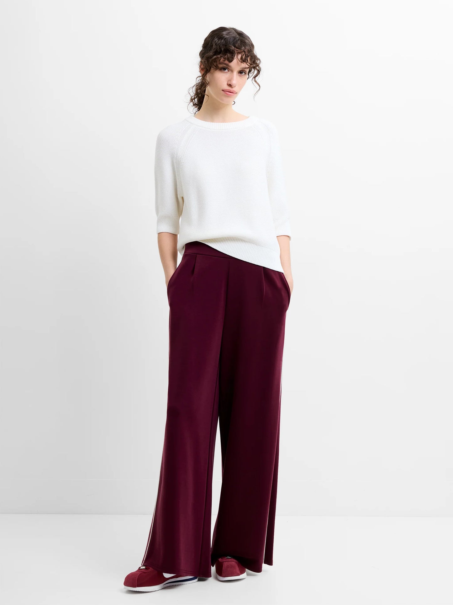 French Connection Wren Trousers Berry Red