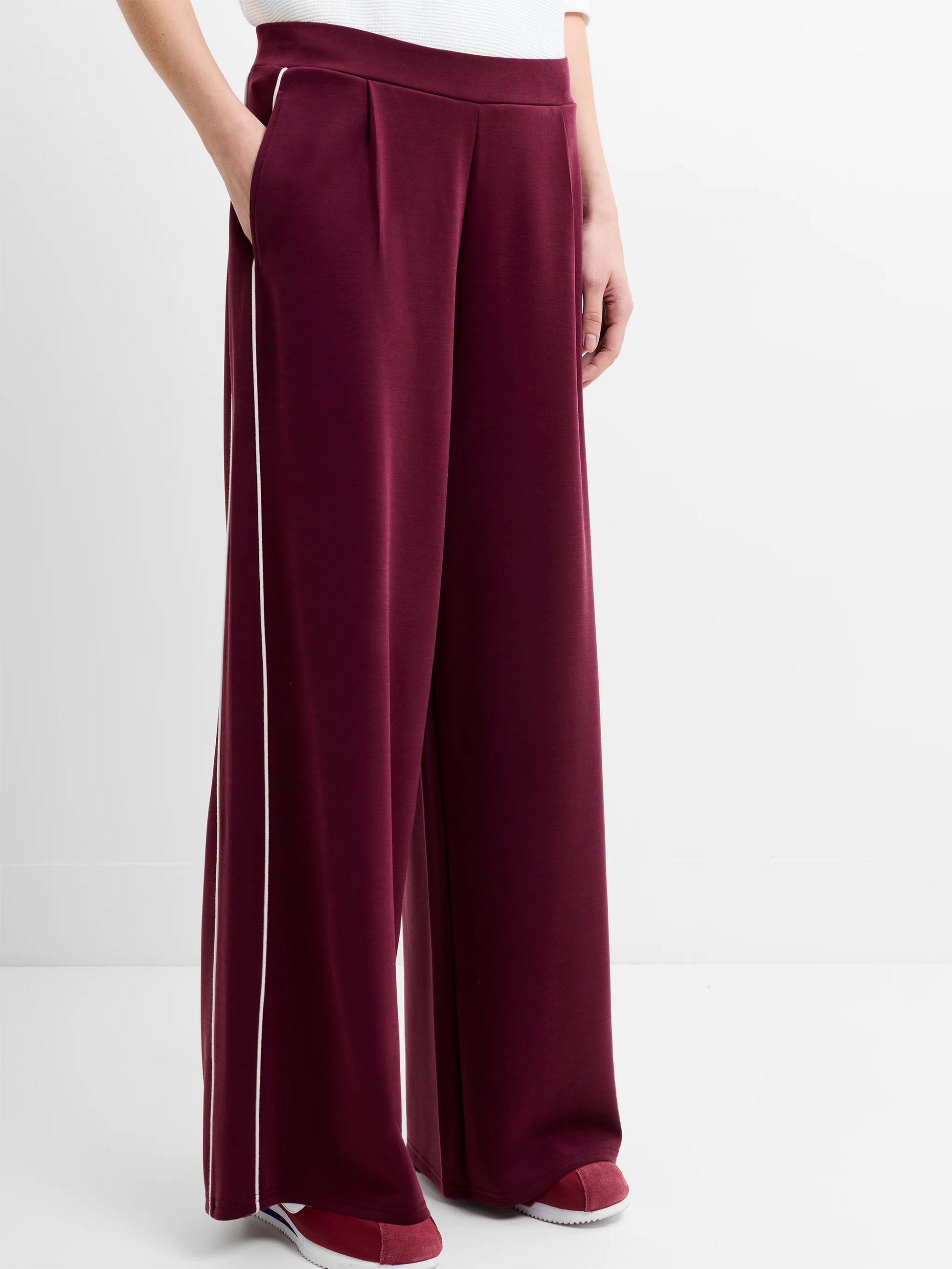 French Connection Wren Trousers Berry Red
