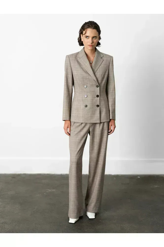 French Connection Brown Chester Check Blazer