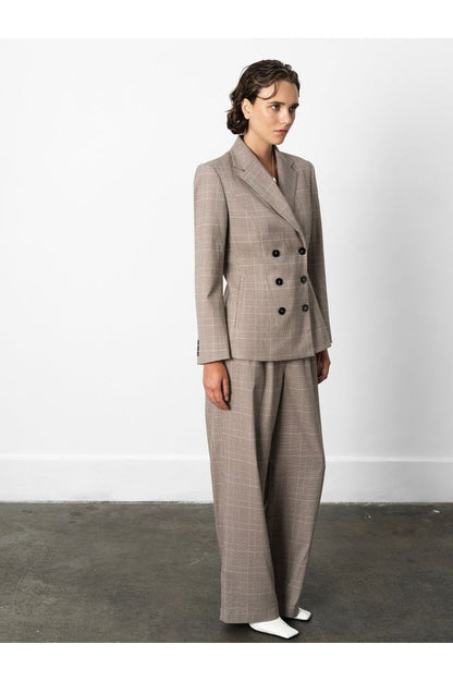 French Connection Brown Chester Check Blazer