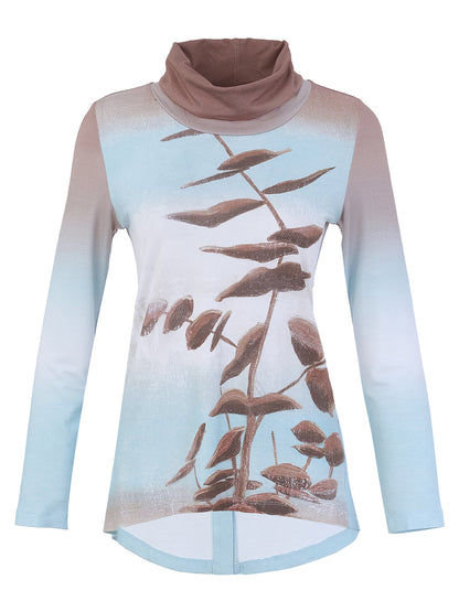 Dolcezza Longline Top 76662 Taupe/Blue