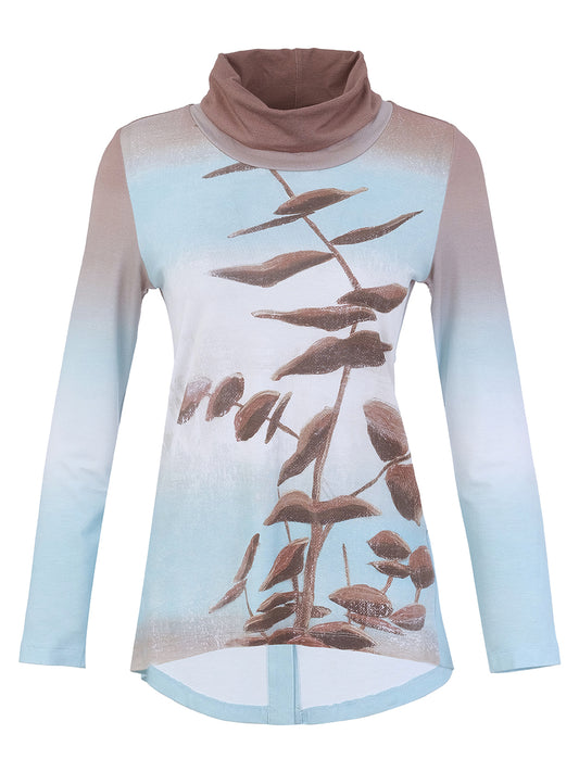 Dolcezza Longline Top 76662 Taupe/Blue