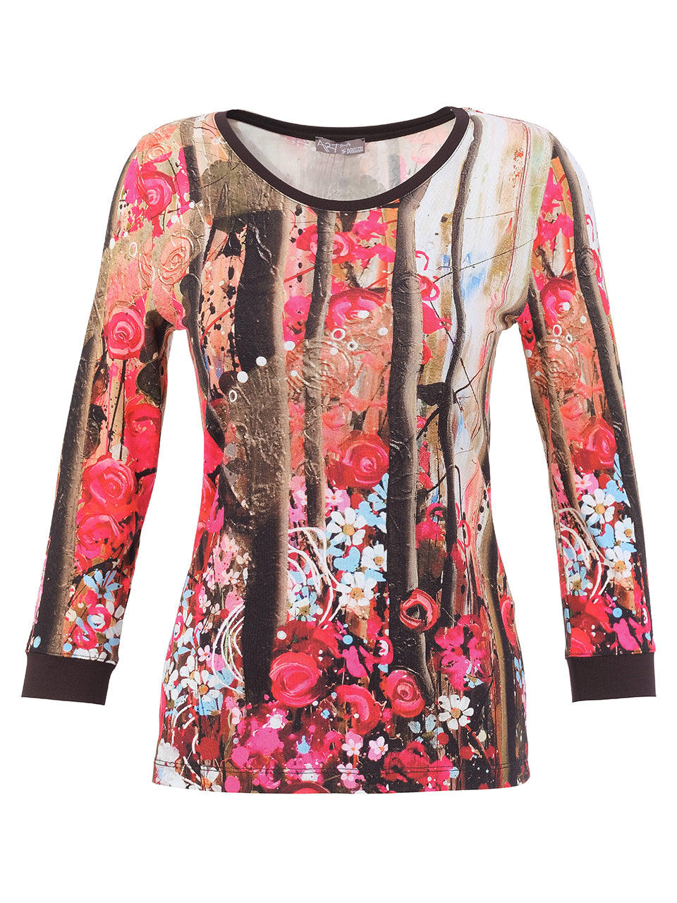 Dolcezza Round Neck Top 76670 Woodland Red