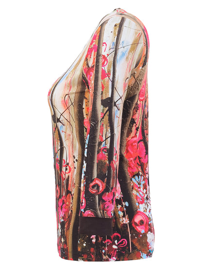 Dolcezza Round Neck Top 76670 Woodland Red