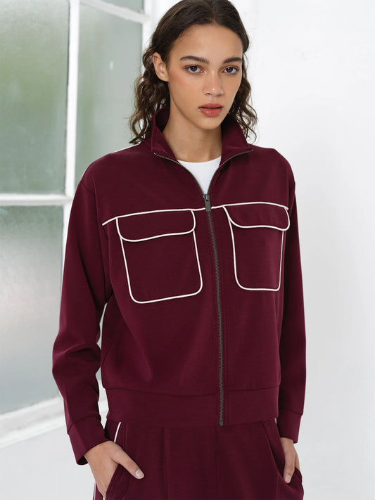 French Connection Wren Sweatshirt Berry Red