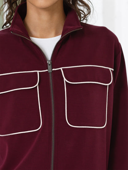 French Connection Wren Sweatshirt Berry Red