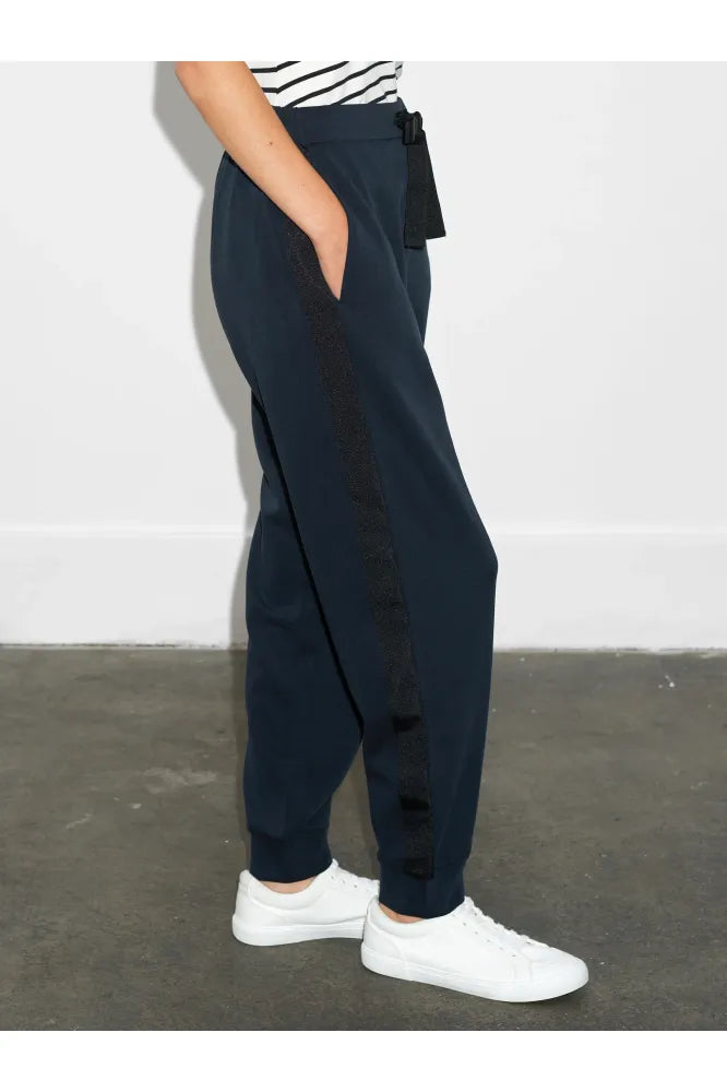 French Connection Navy/Black Side Trim Trouser