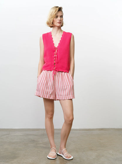 French Connection Lois Mozart Tie Detail Top