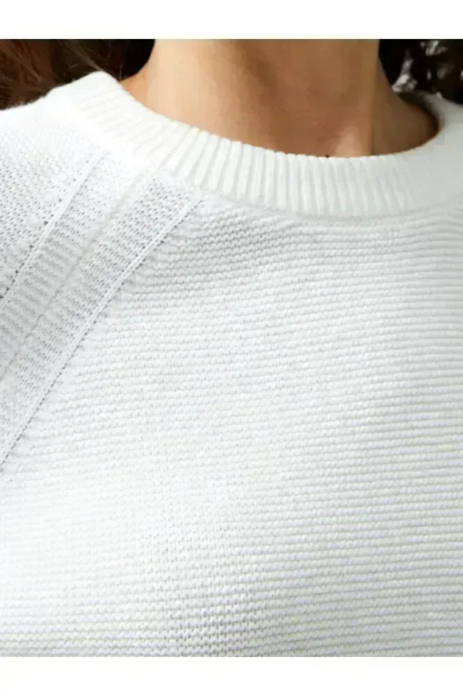 French Connection White Lilly Mozart Crew Jumper