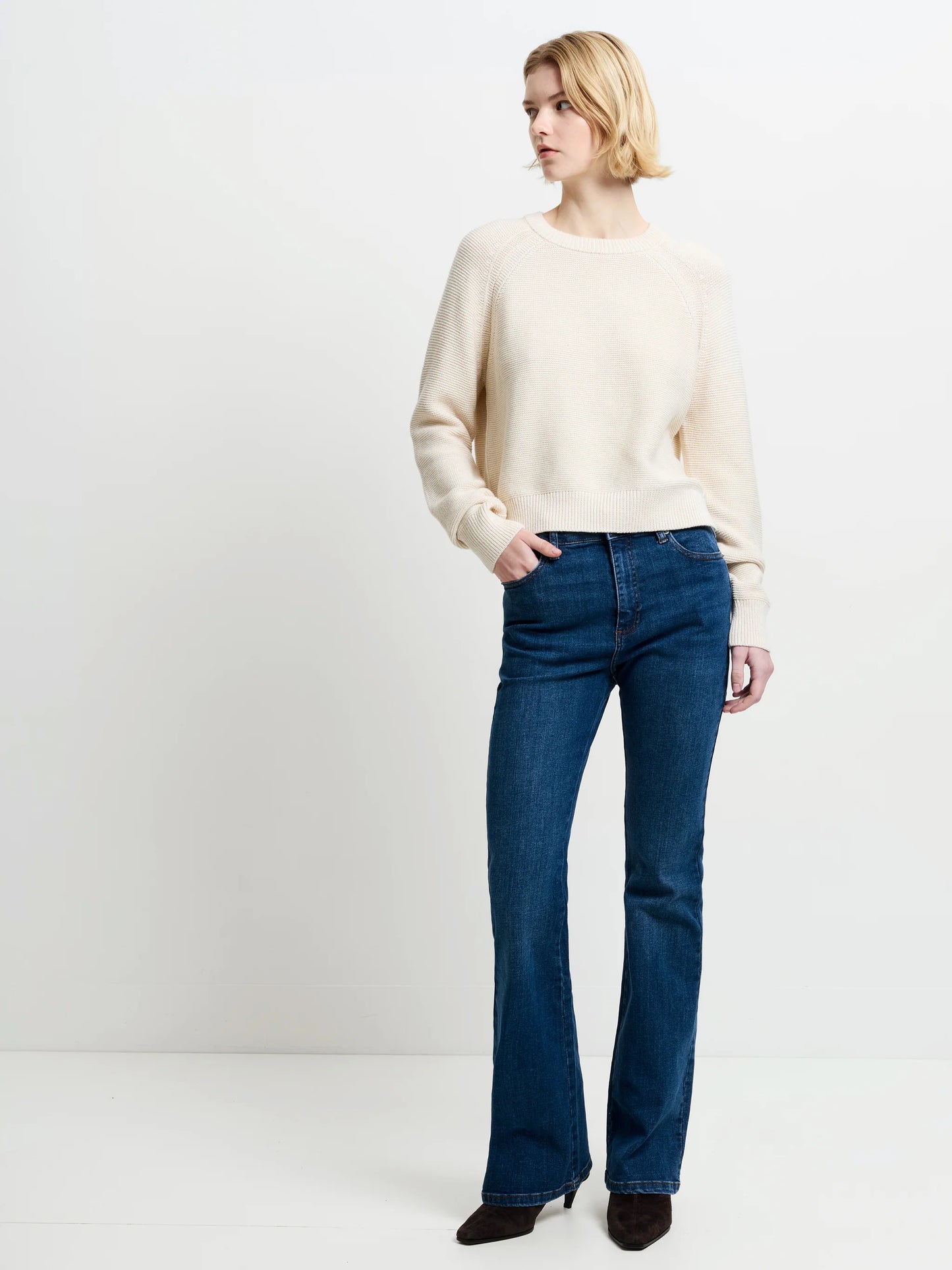 French Connection Lilly Mozart Jumper-Oatmeal