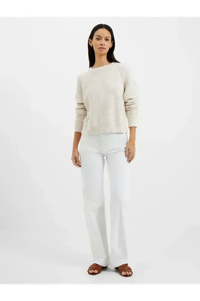 French Connection Oatmeal Lilly Mozart Crew Jumper