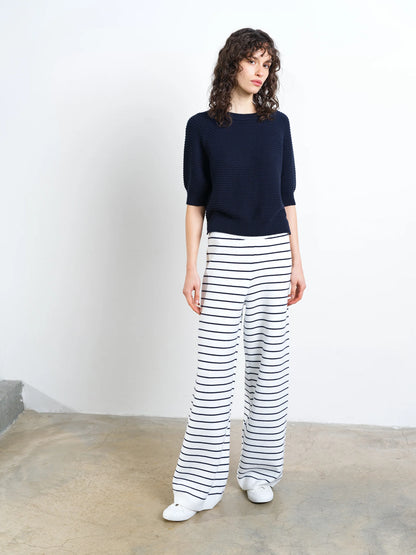 French Connection Lily Mozart Knit-Navy