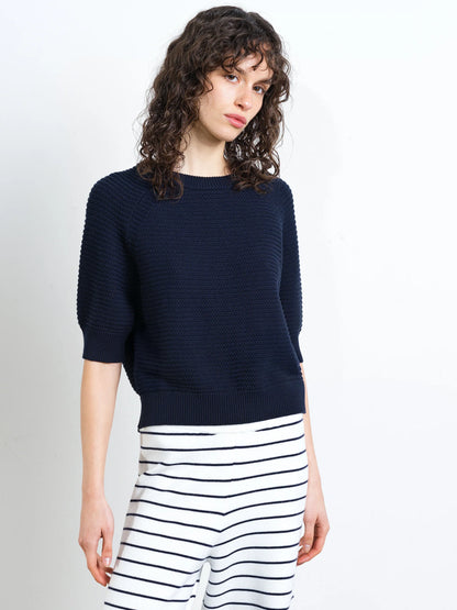 French Connection Lily Mozart Knit-Navy