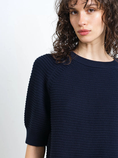 French Connection Lily Mozart Knit-Navy