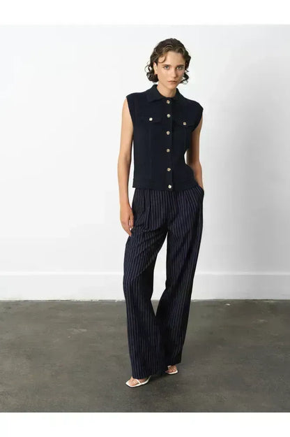 French Connection Indigo Collared Gilet