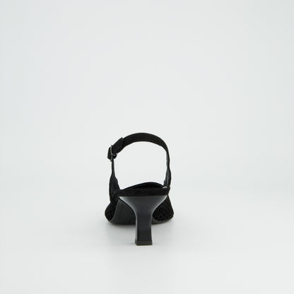 Paul Green Samtziege Sling Back - Black