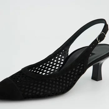 Paul Green Samtziege Sling Back - Black