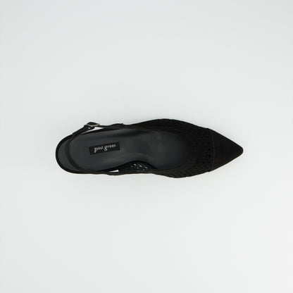 Paul Green Samtziege Sling Back - Black