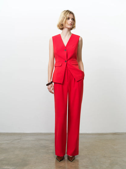 French Connection Carlie Waistcoat Red