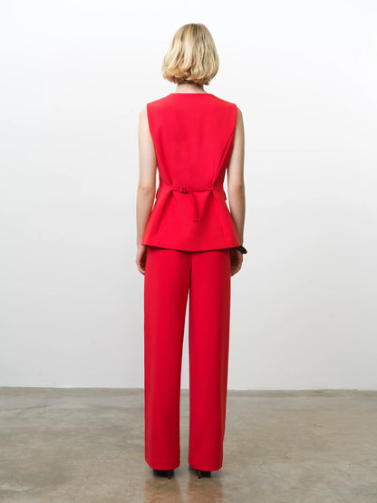 French Connection Carlie Waistcoat Red