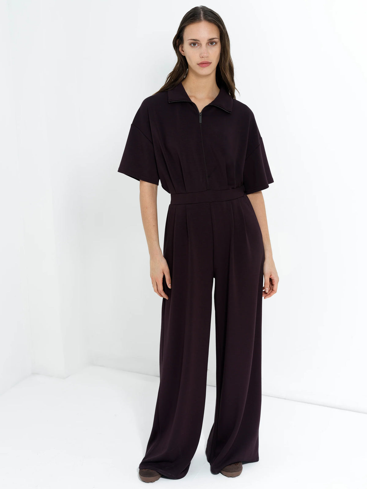 French Connection Wren Jumpsuit Mocha Brown