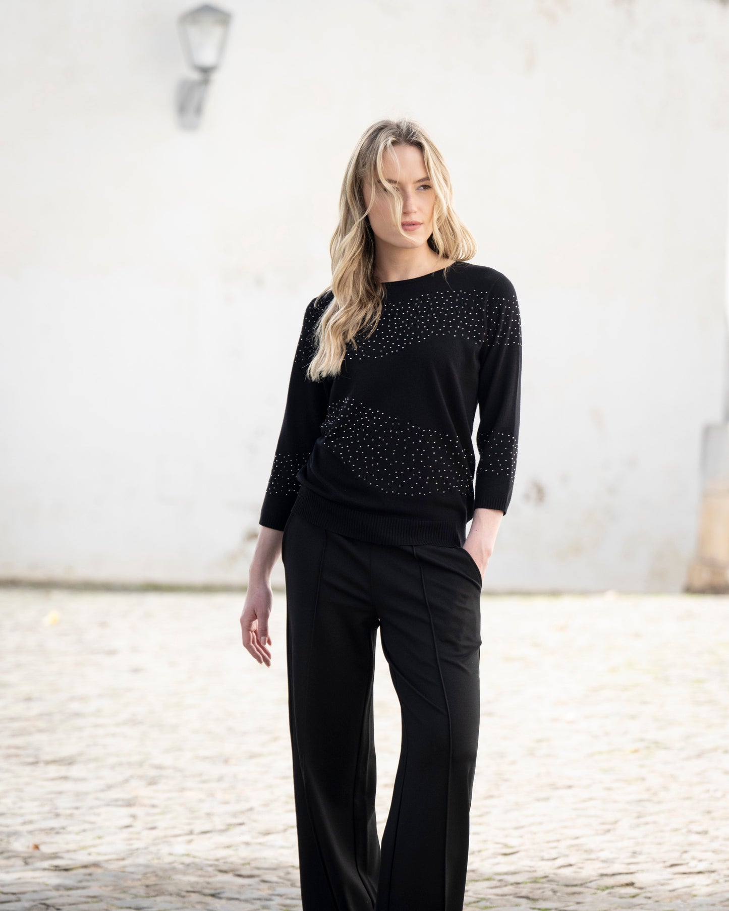 Marble Sweater 8052 Black