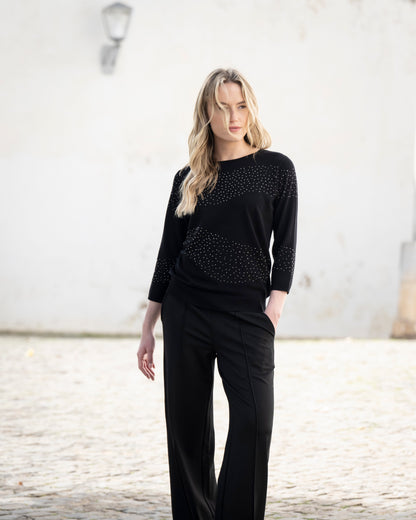 Marble Sweater 8052 Black